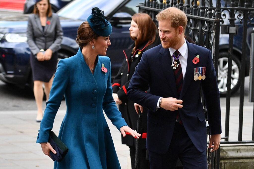 Kate Middleton and Prince Harry side by side in 2019.