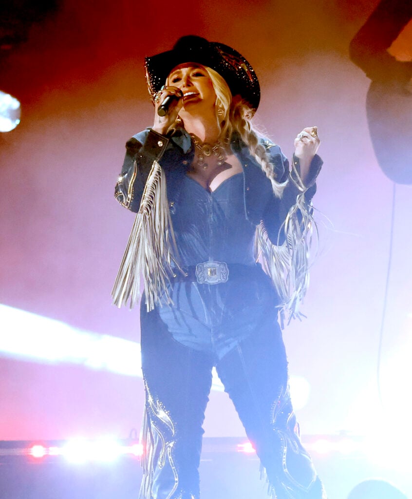 Miranda Lambert performs on stage at the Country Music Awards in May of 2024.